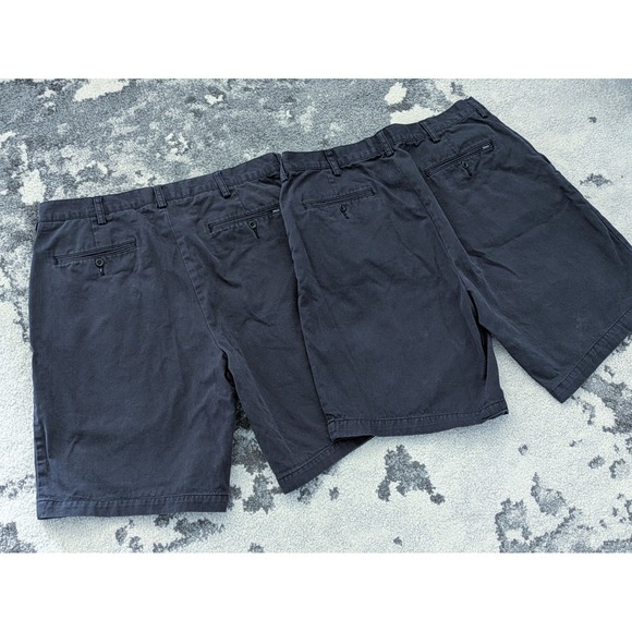 Polo Ralph‎ Lauren Mens Chino Shorts 34/35 Navy Blue Relaxed Fit 10" Flat Front - Picture 2 of 9